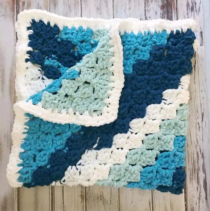 Easy C2C Striped Blanket