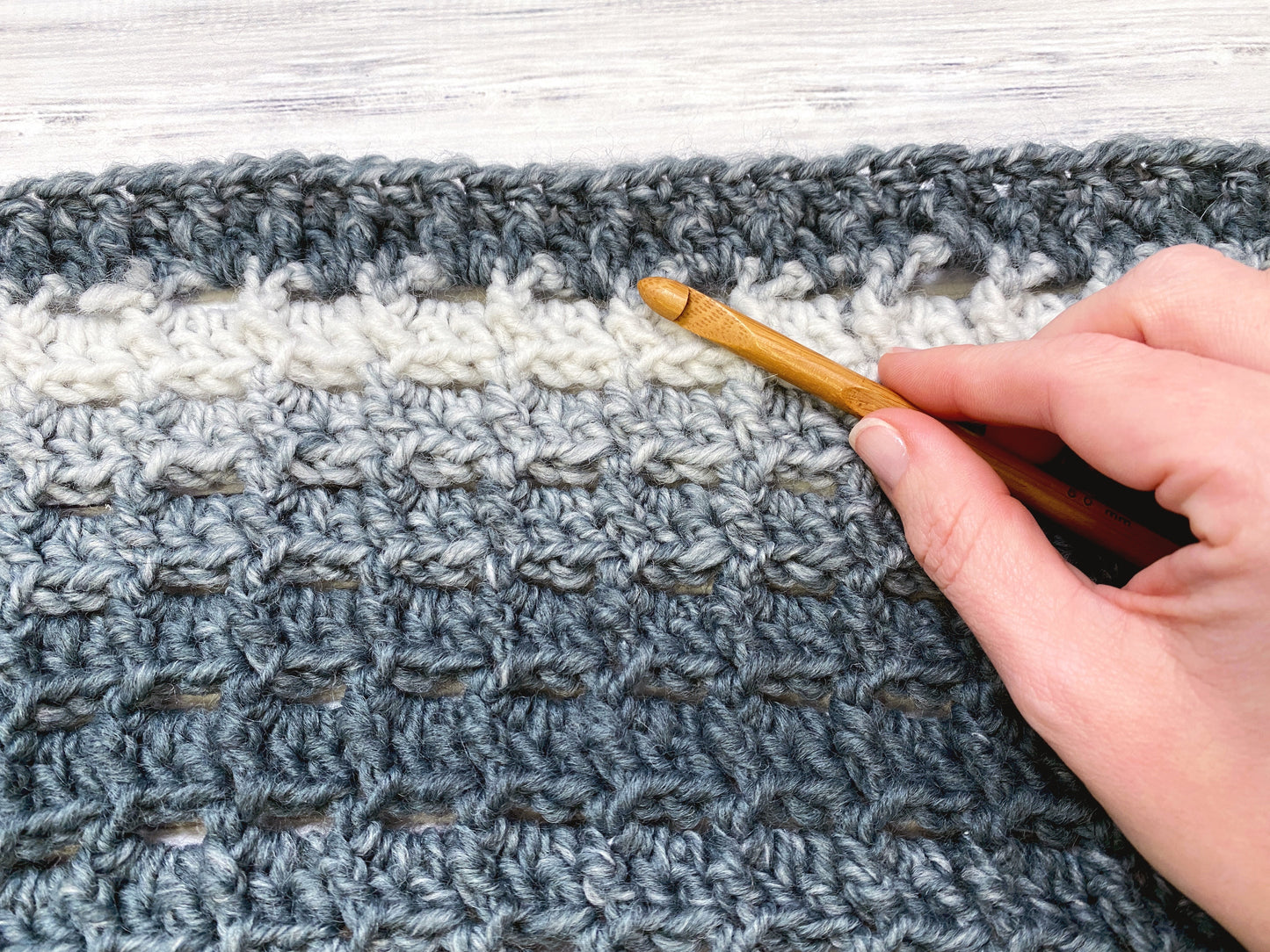 Crochet Block Stitch Baby Blanket