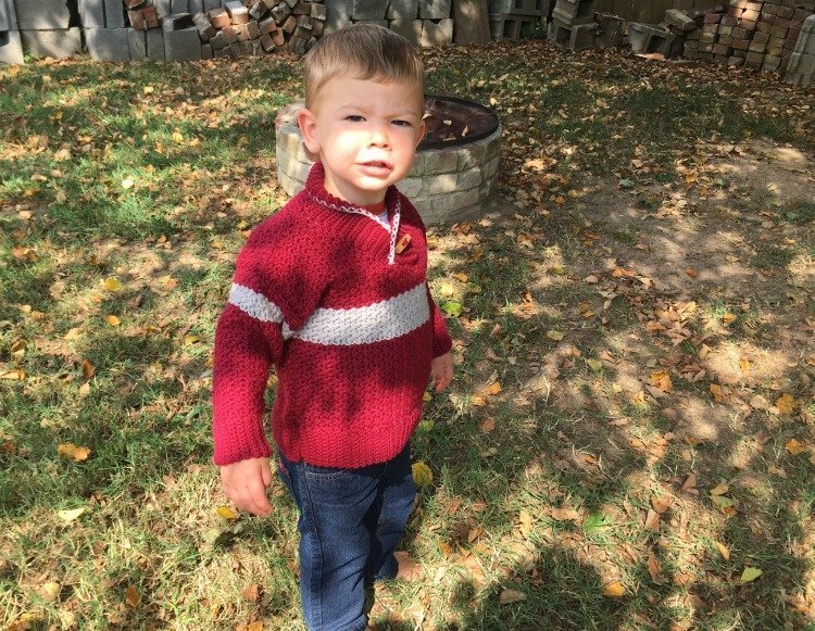 Boy's Shawl-Collared Sweater