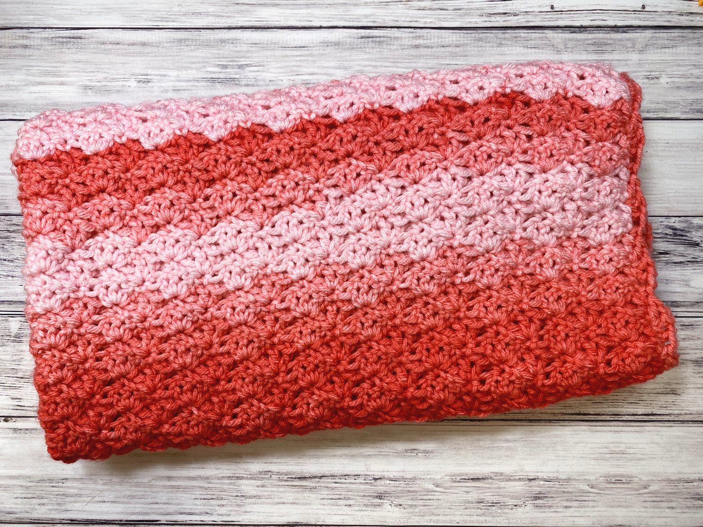Easy Shell Stitch Crochet Blanket