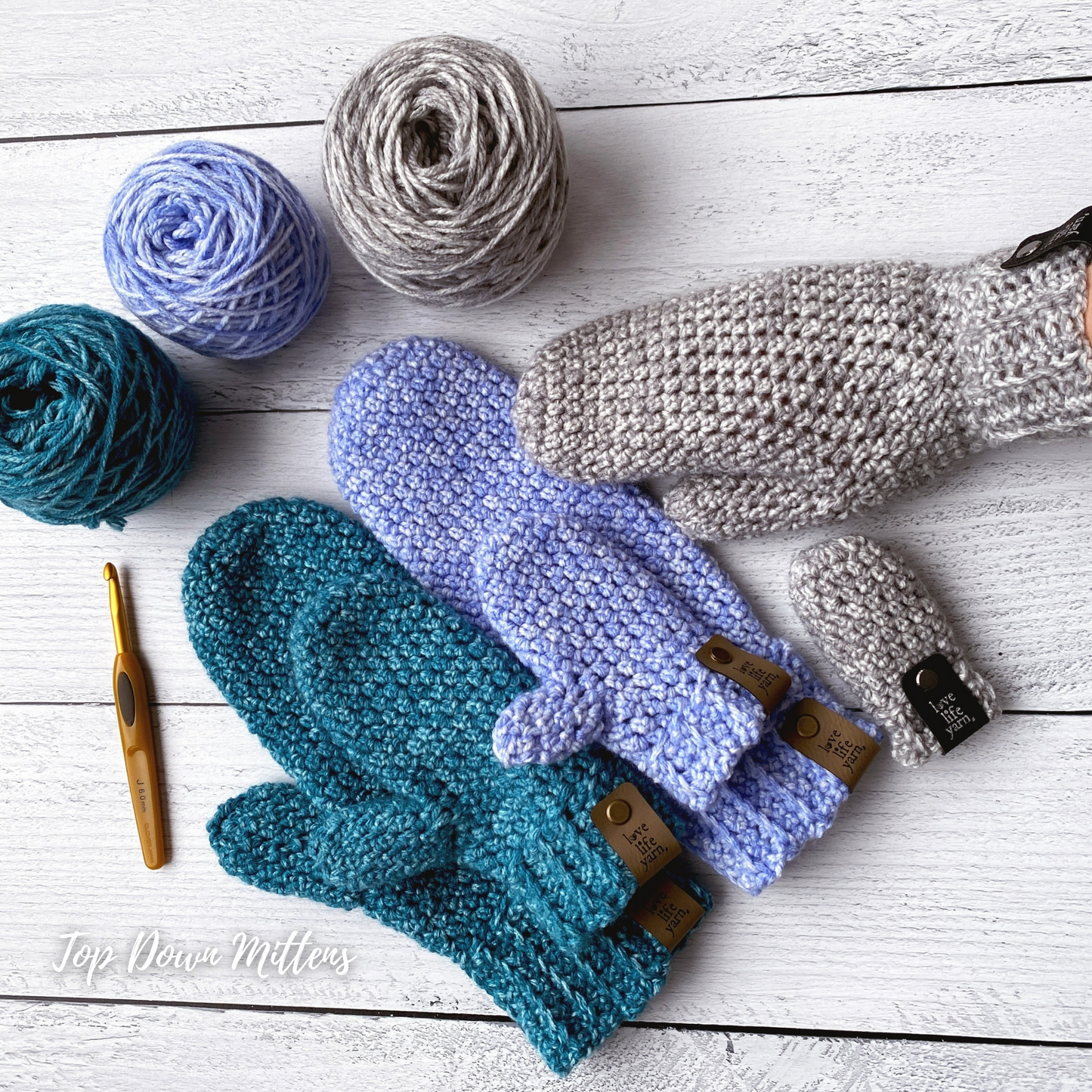 Top Down Crochet Mittens