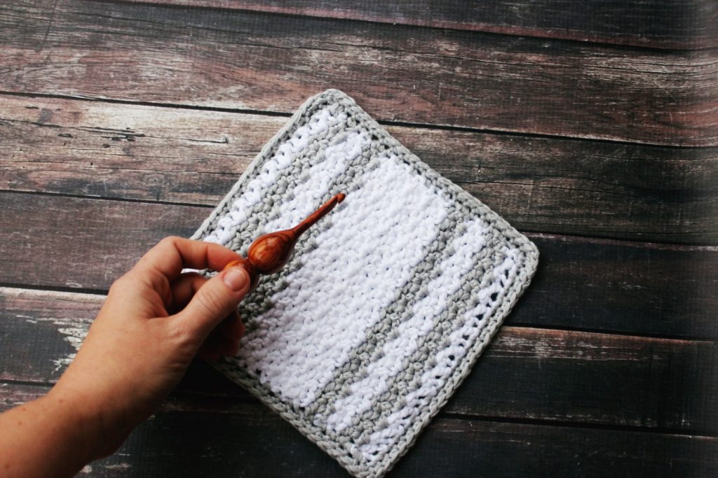 Striped Farmhouse Washcloth