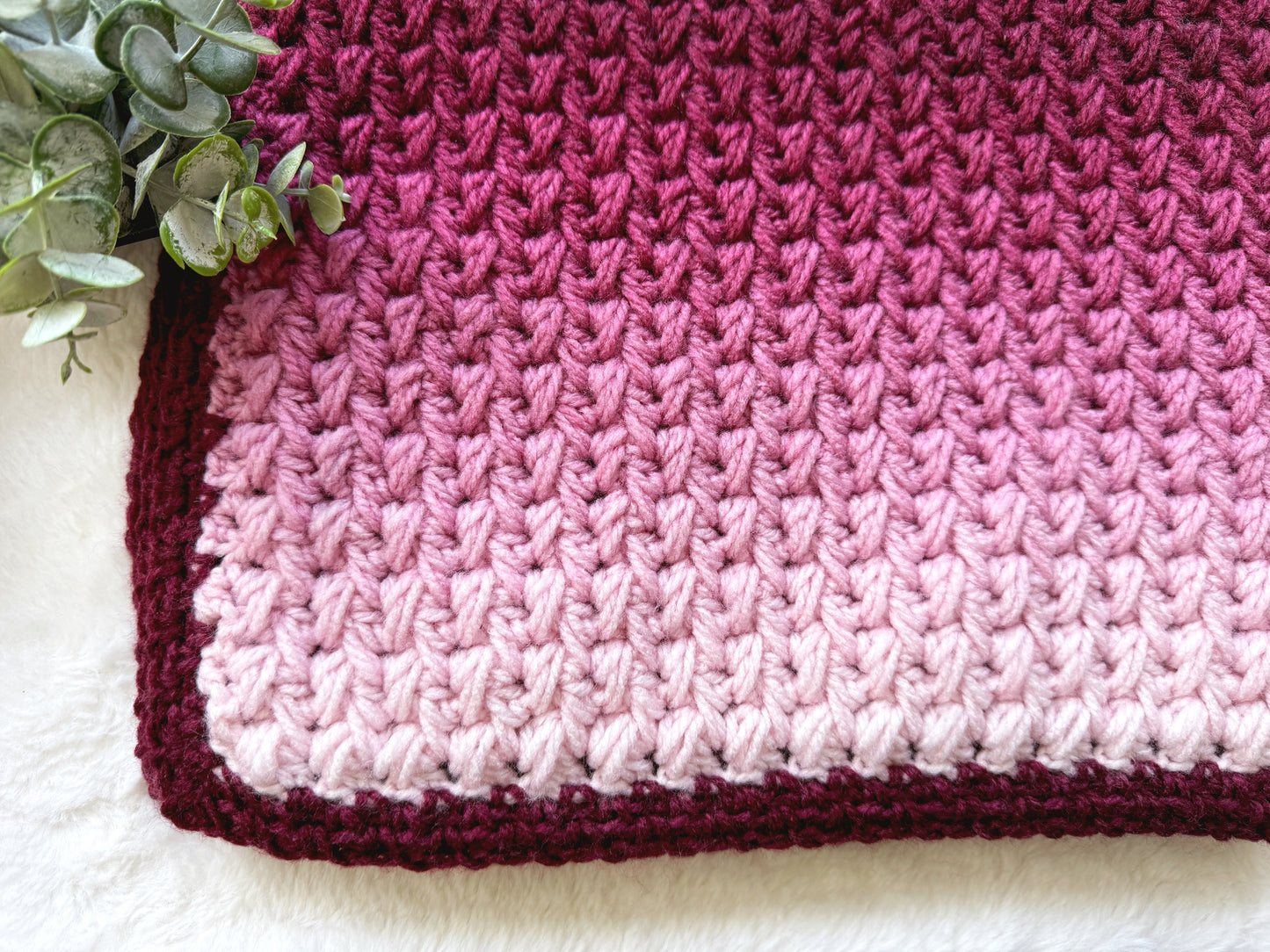 Feather Stitch Crochet Blanket