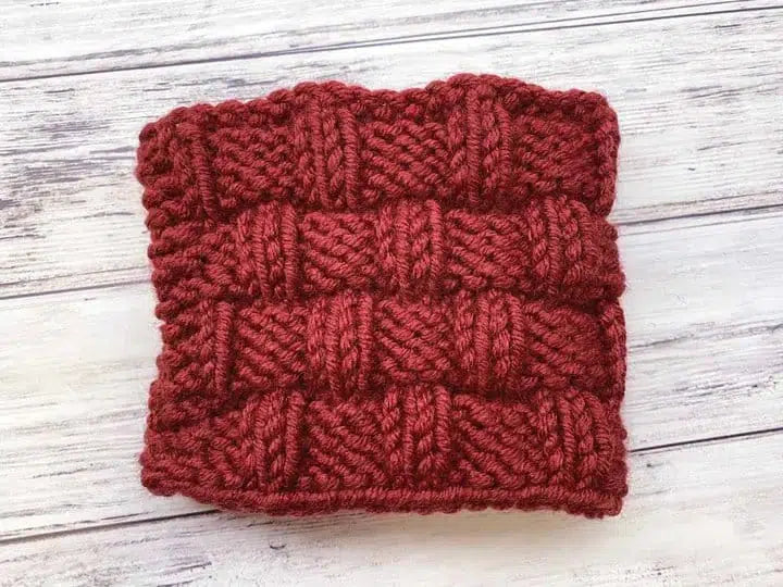Basketweave Knitted Mug Cozy