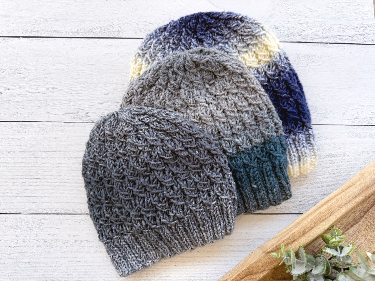 Mock Cable Knit Hat