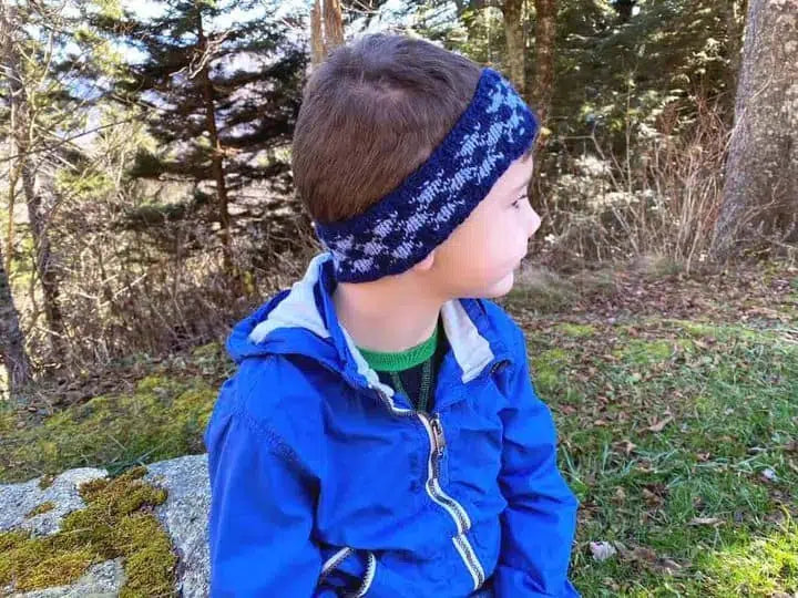 Plaid Knit Ear Warmer