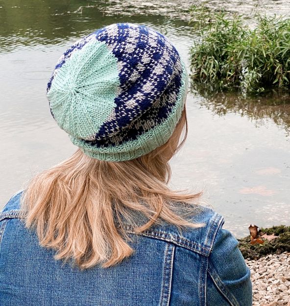 Plaid Knitted Slouchy Beanie