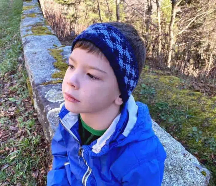 Plaid Knit Ear Warmer