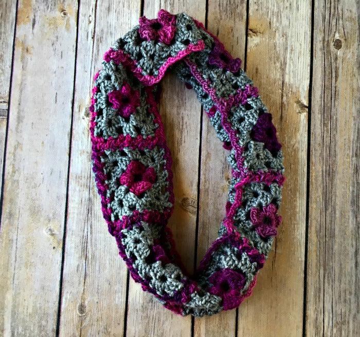 Floral Granny Square Cowl