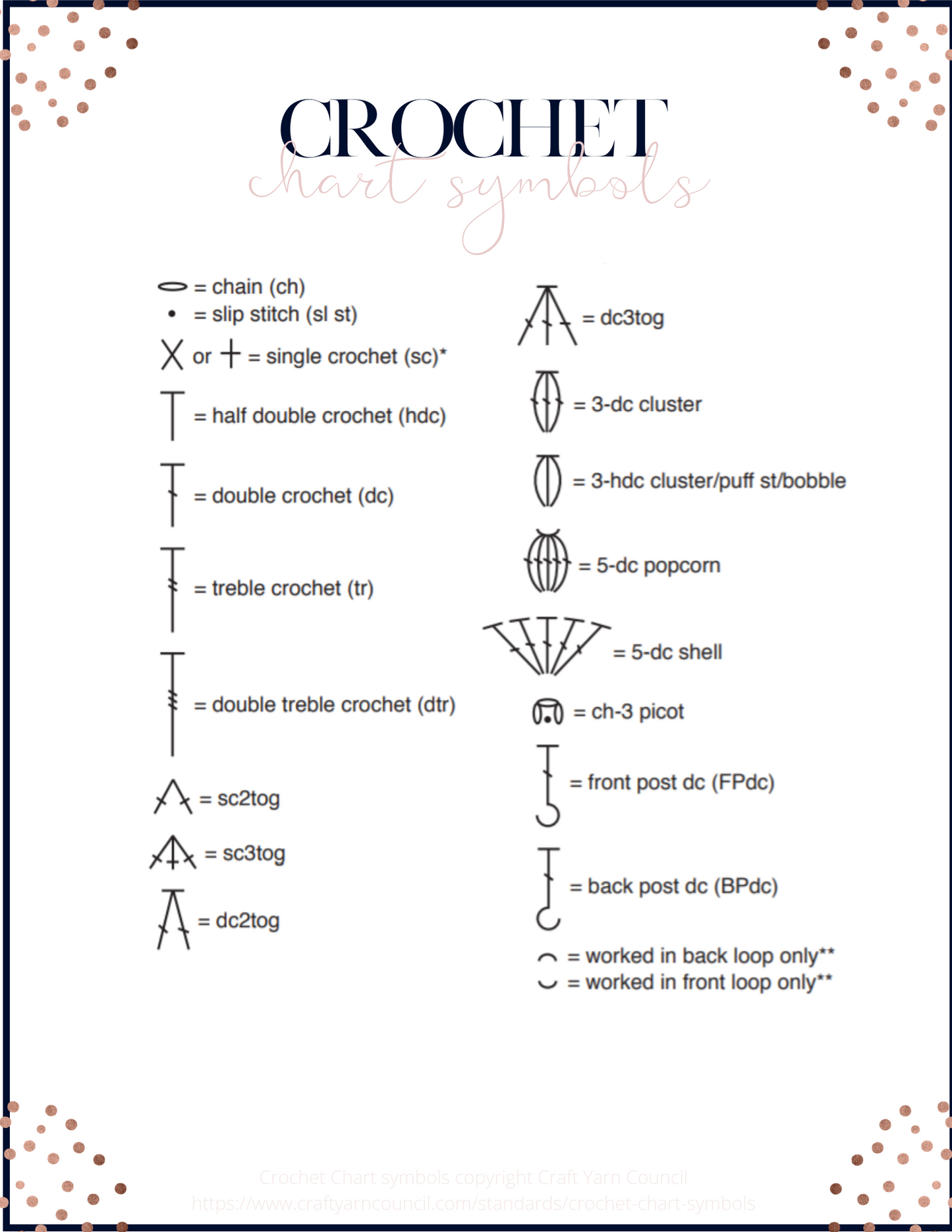 Rose Gold Crochet Life Planner