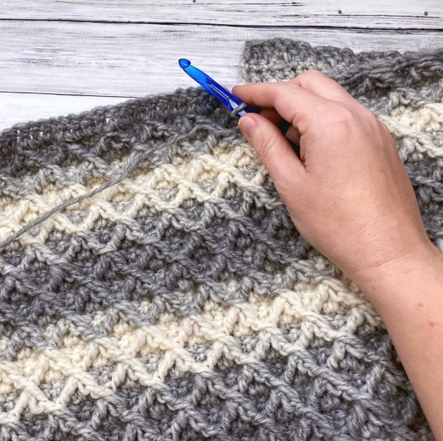 Diamond Stitch Crochet Blanket