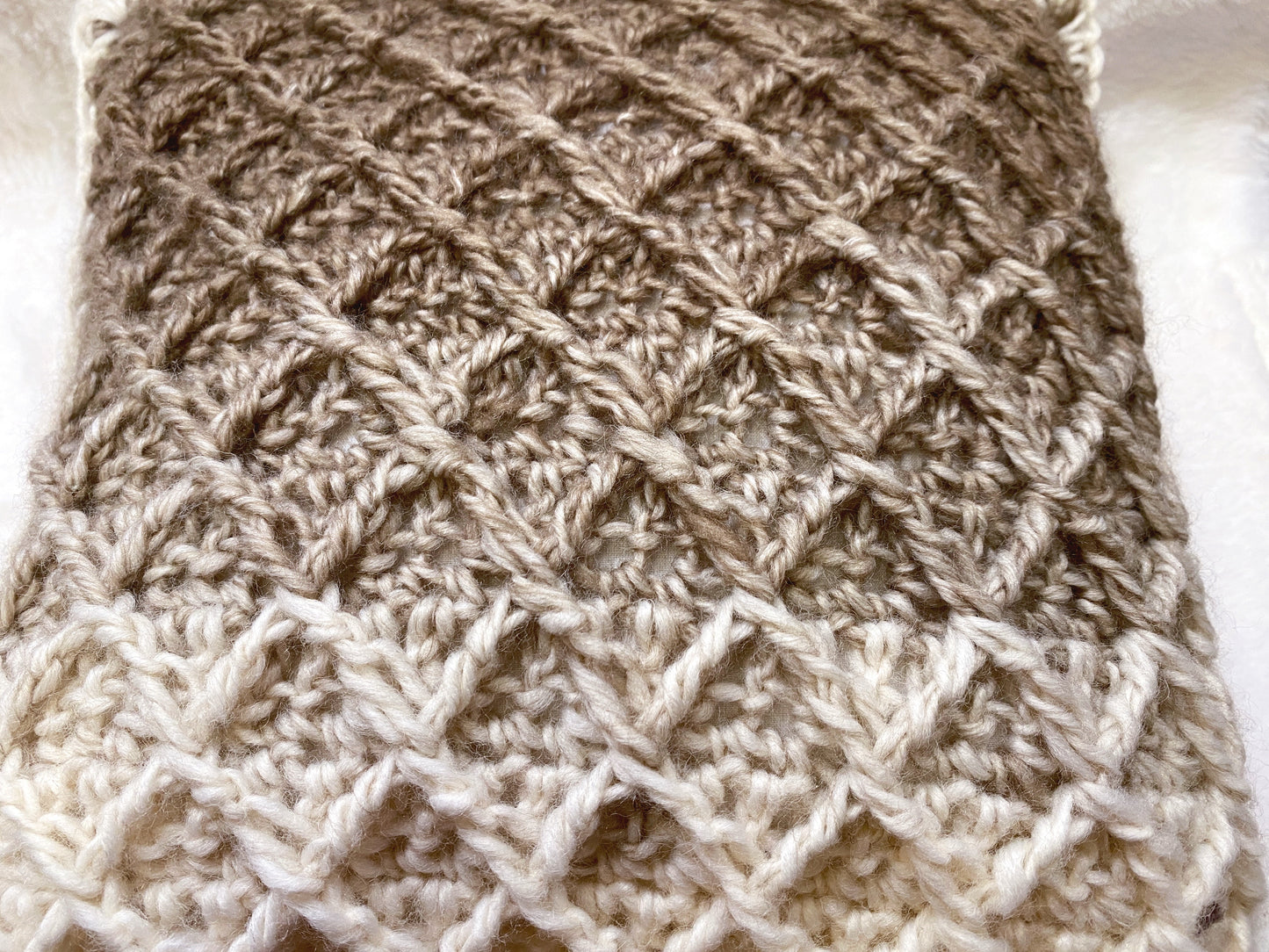 Diamond Stitch Crochet Pillow