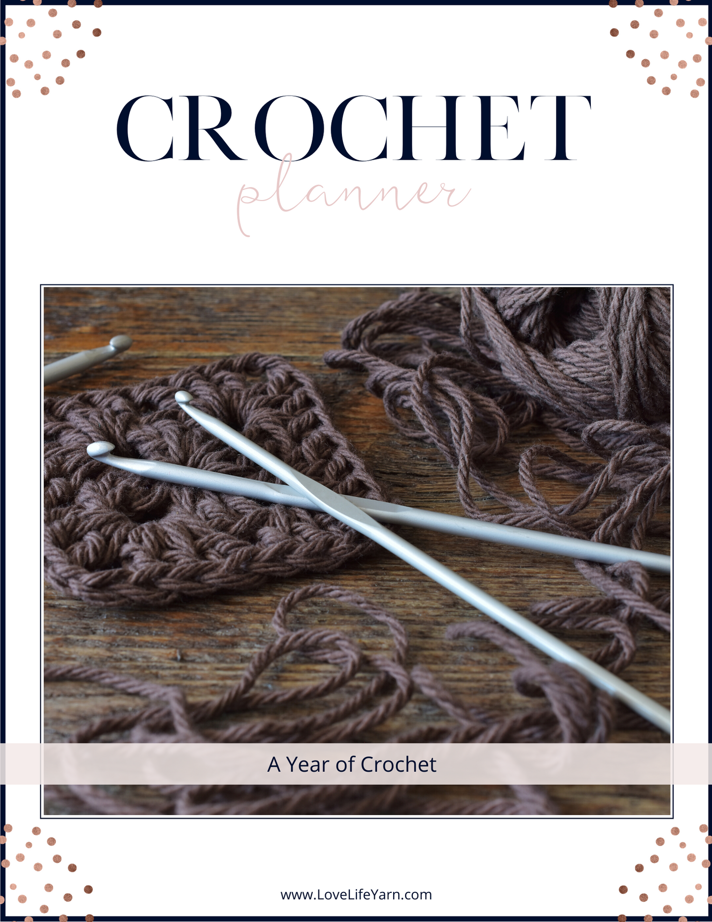 Rose Gold Digital Crochet Planner