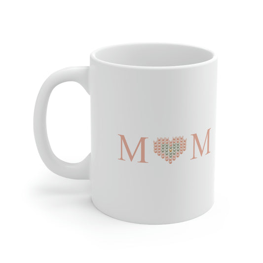 Knitted Heart Mom Mug