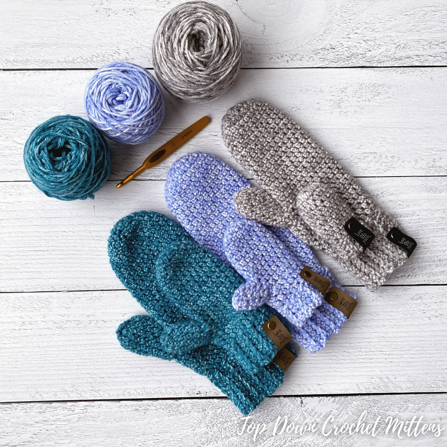 Top Down Crochet Mittens