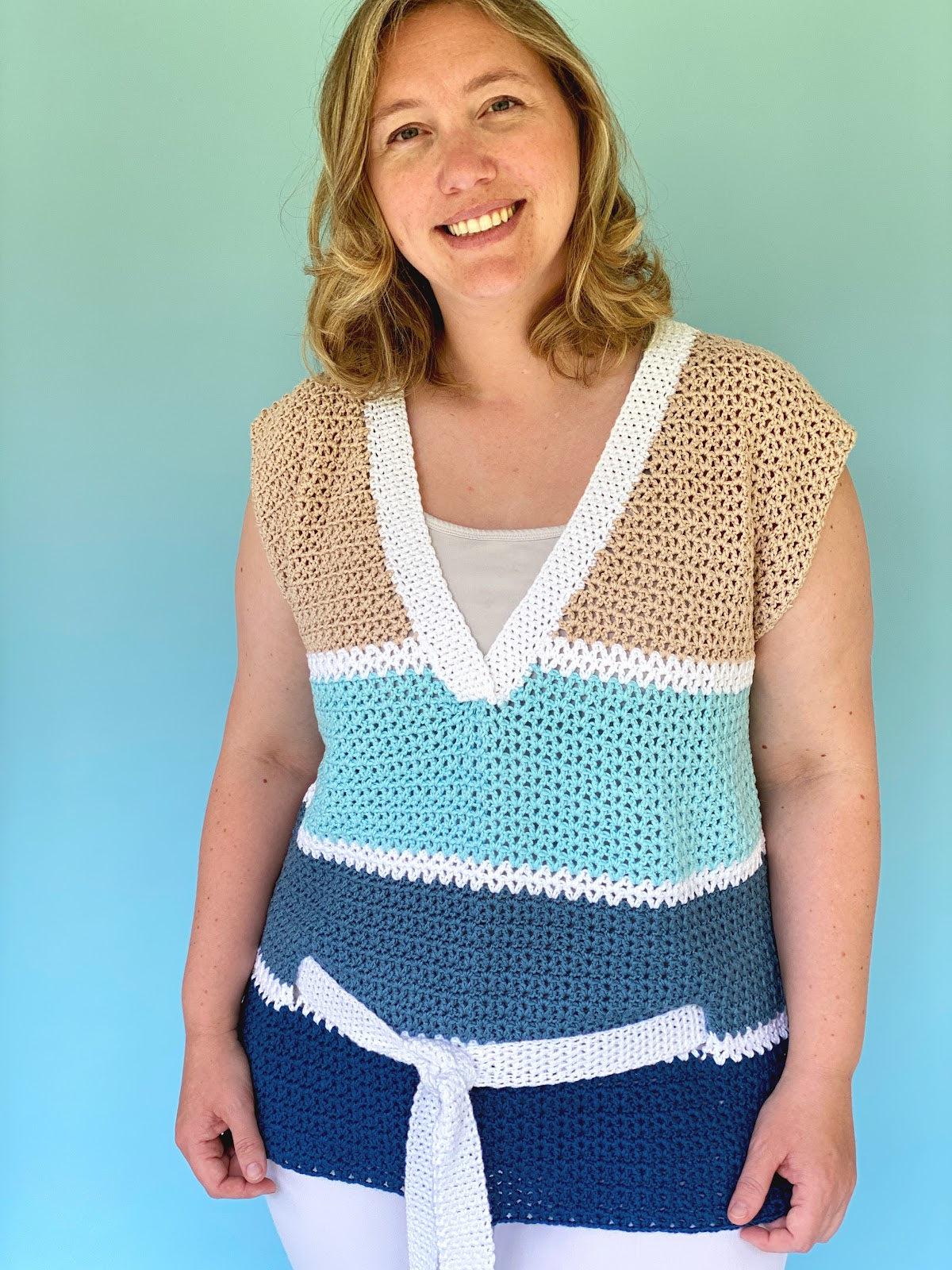 Easy V-Neck Crochet Top