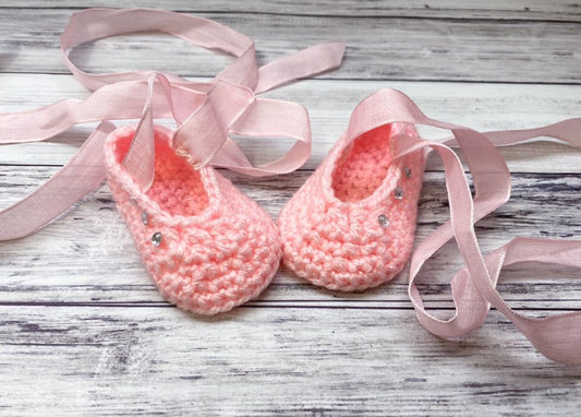 Ballet Crochet Baby Slippers