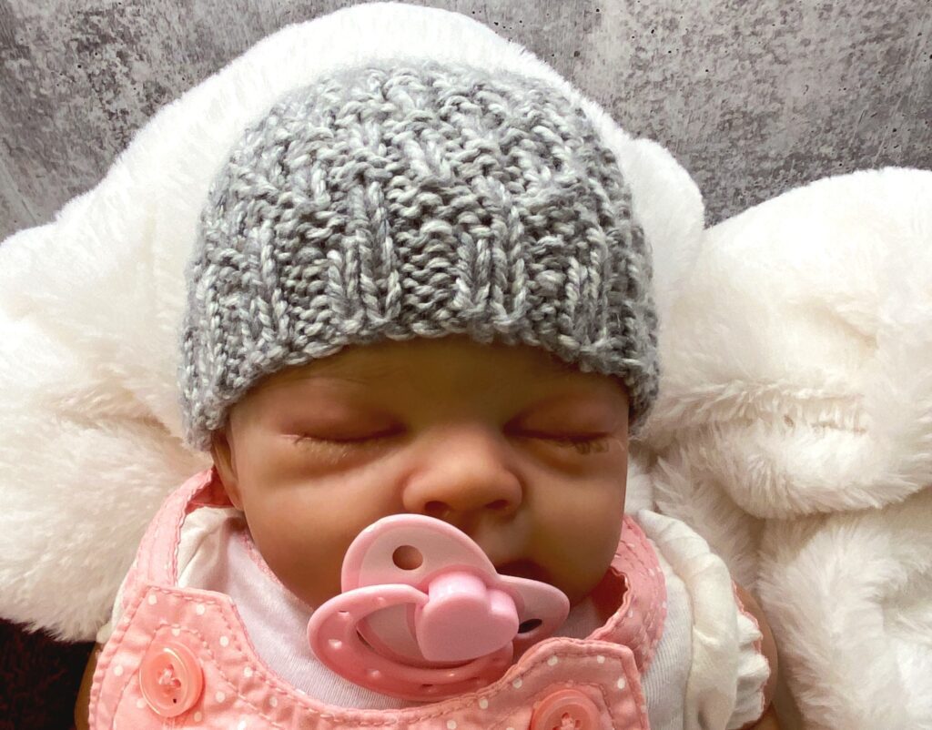 Basketweave Knit Preemie Hat