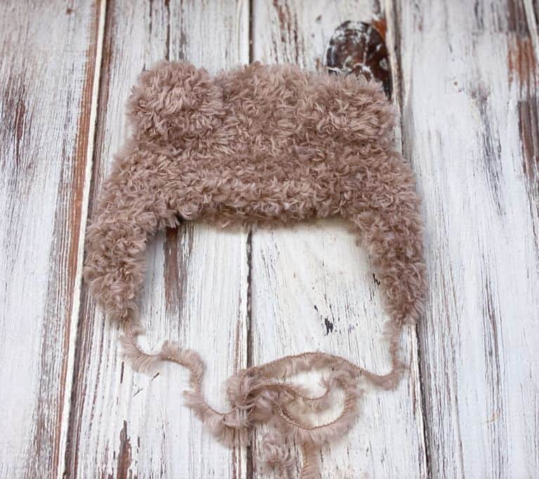 Baby Bear Crochet Earflap Hat