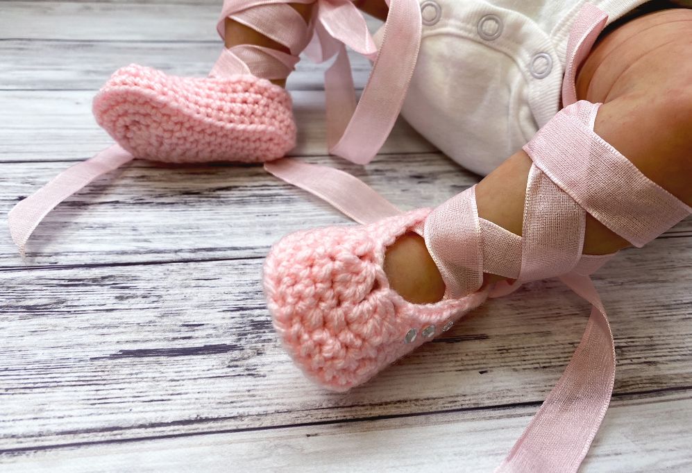 Ballet Crochet Baby Slippers