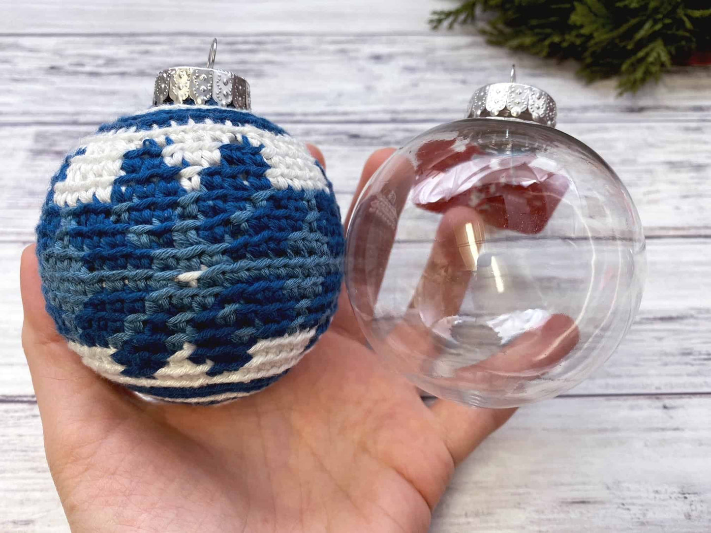 Fair Isle Crochet Christmas Ornament