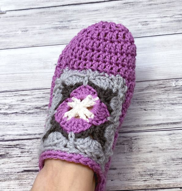 Crochet Square Slippers
