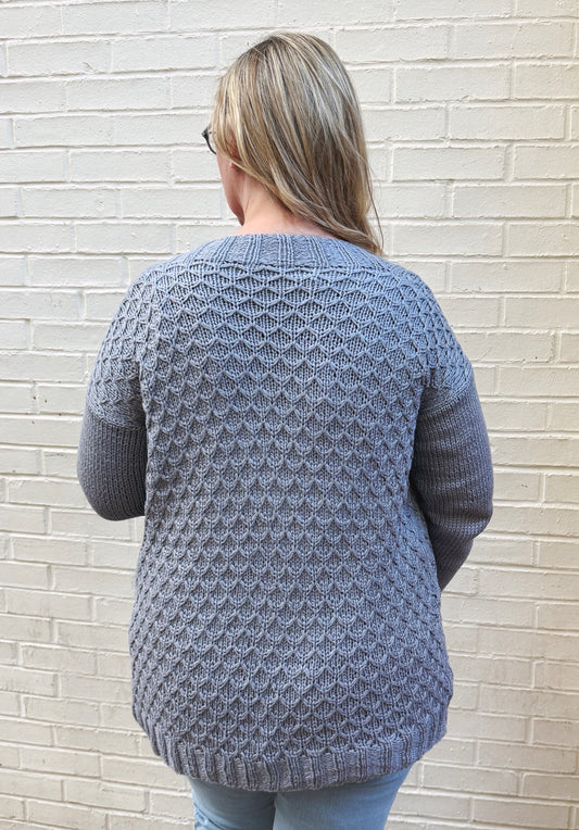 Textured Drop Shoulder Cardigan