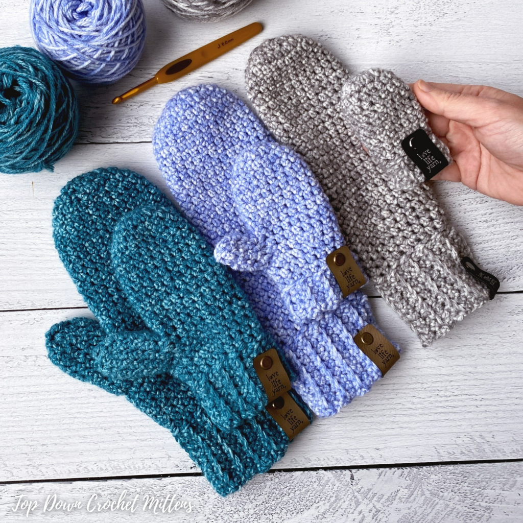 Top Down Crochet Mittens