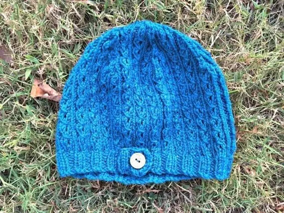 Eyelet Rib Knit Hat