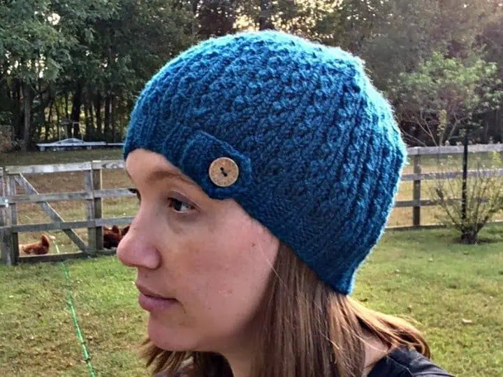 Eyelet Rib Knit Hat