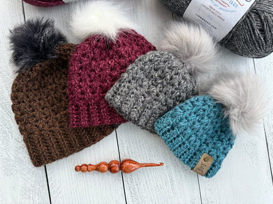 Feather Stitch Crochet Beanie