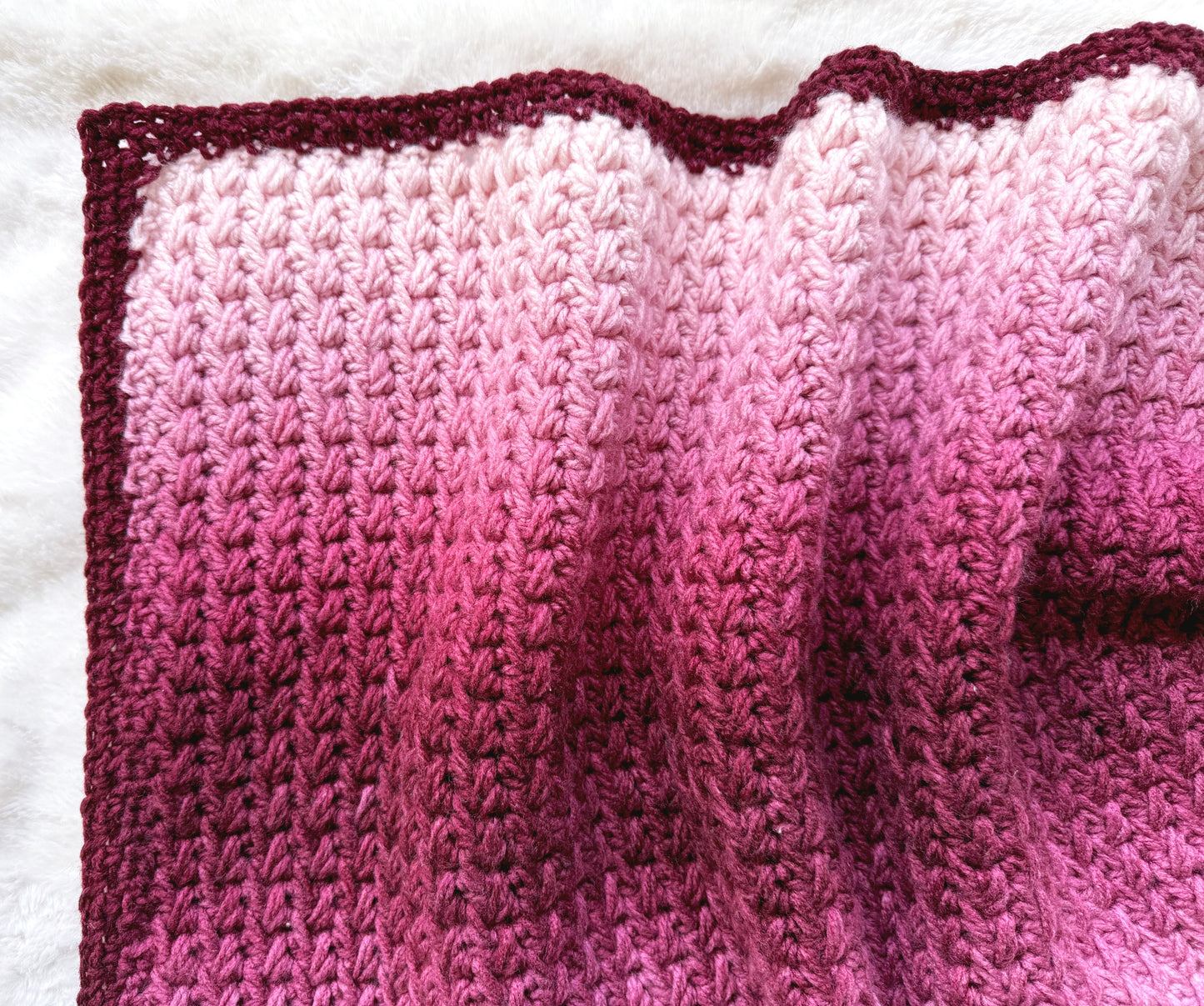 Feather Stitch Crochet Blanket