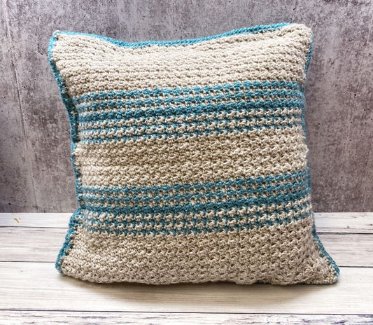 Grainsack Striped Crochet Pillow