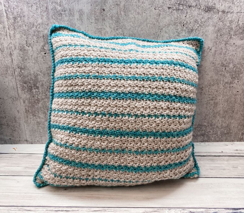 Grainsack Striped Crochet Pillow