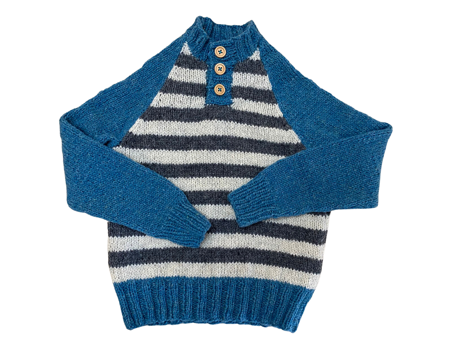 Kid's Knitted Henley Sweater