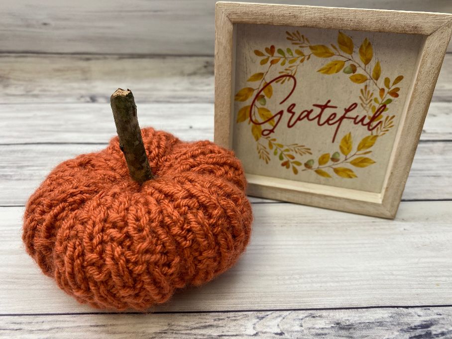 Basketweave Knit Pumpkins