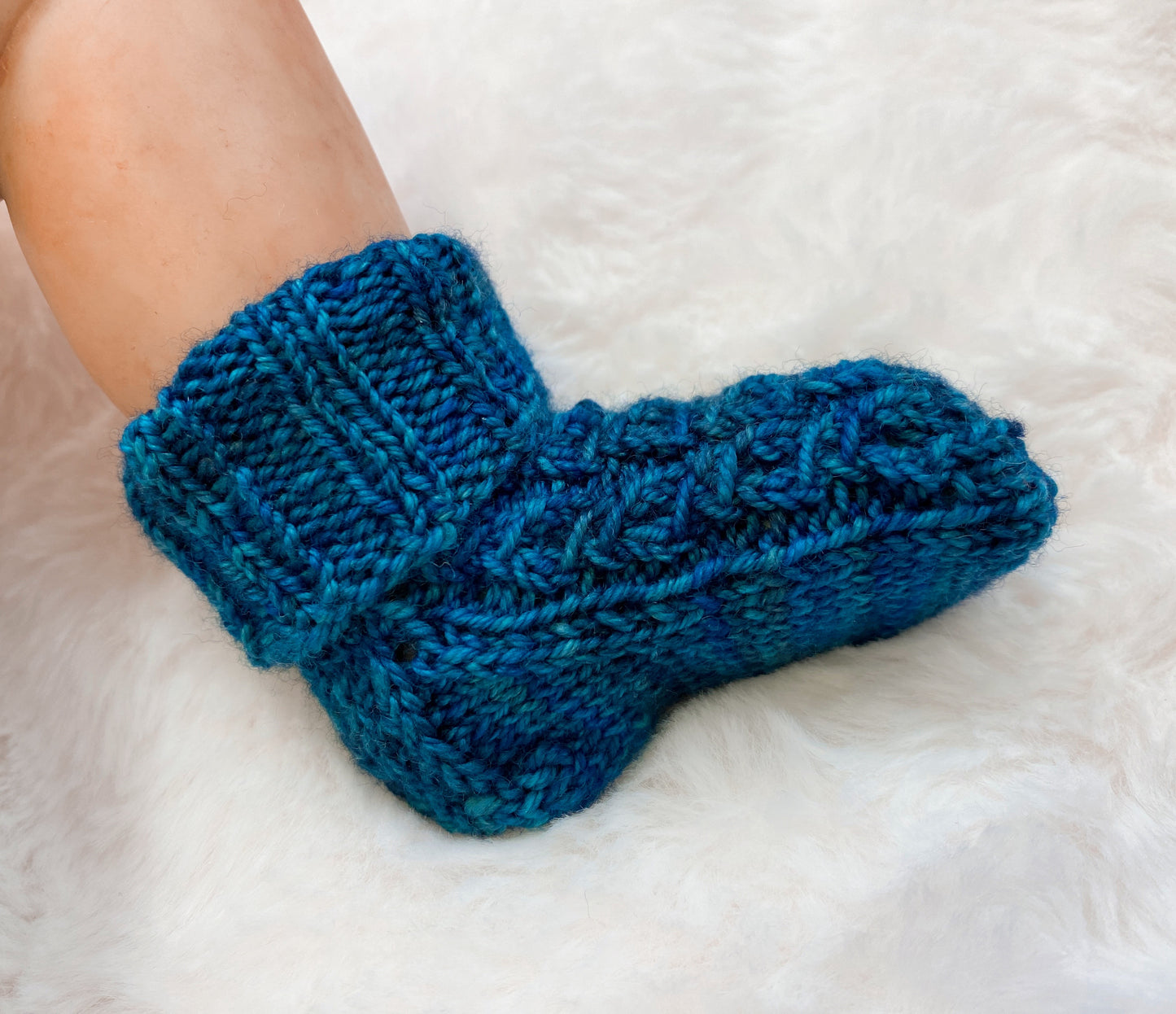 Mock Cable Knit Baby Socks
