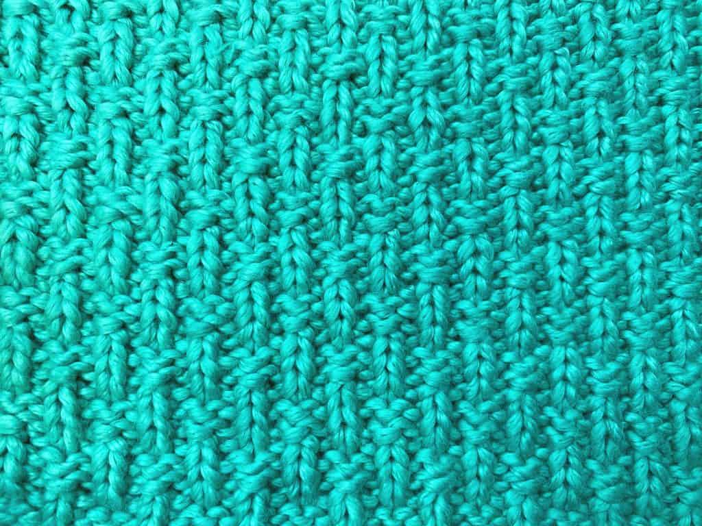 Basketweave Knitted Dishcloth