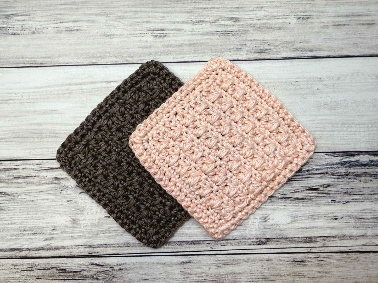 Mixed Cluster Stitch Crochet Face Scrubby