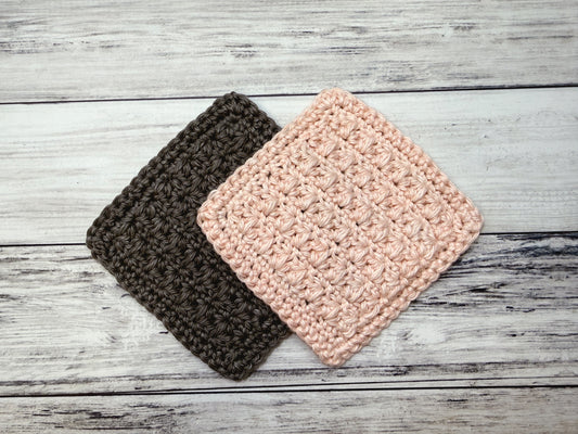 Mixed Cluster Stitch Crochet Face Scrubby