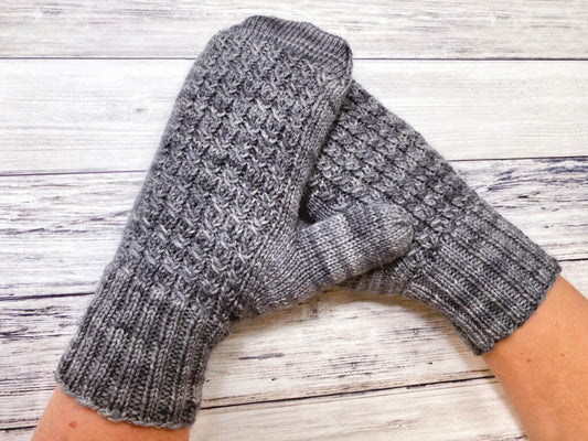 Mock Cable Mittens (Adult)