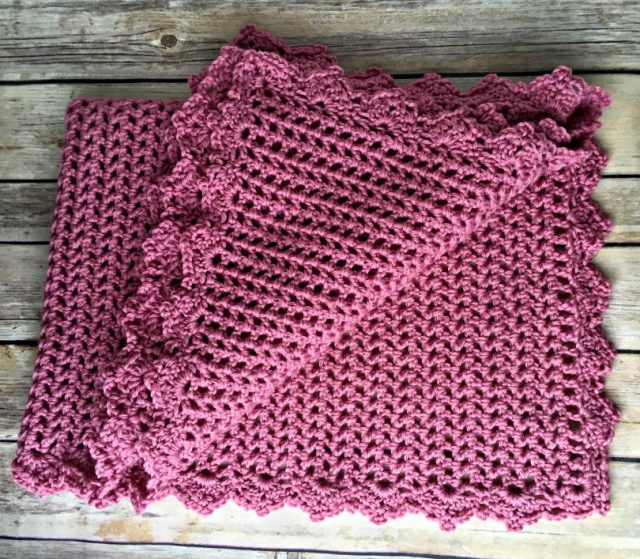 Pretty In Pink Heirloom Baby Blanket