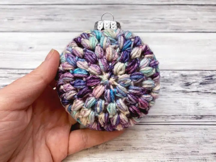 Puff Stitch Crochet Christmas Ornament
