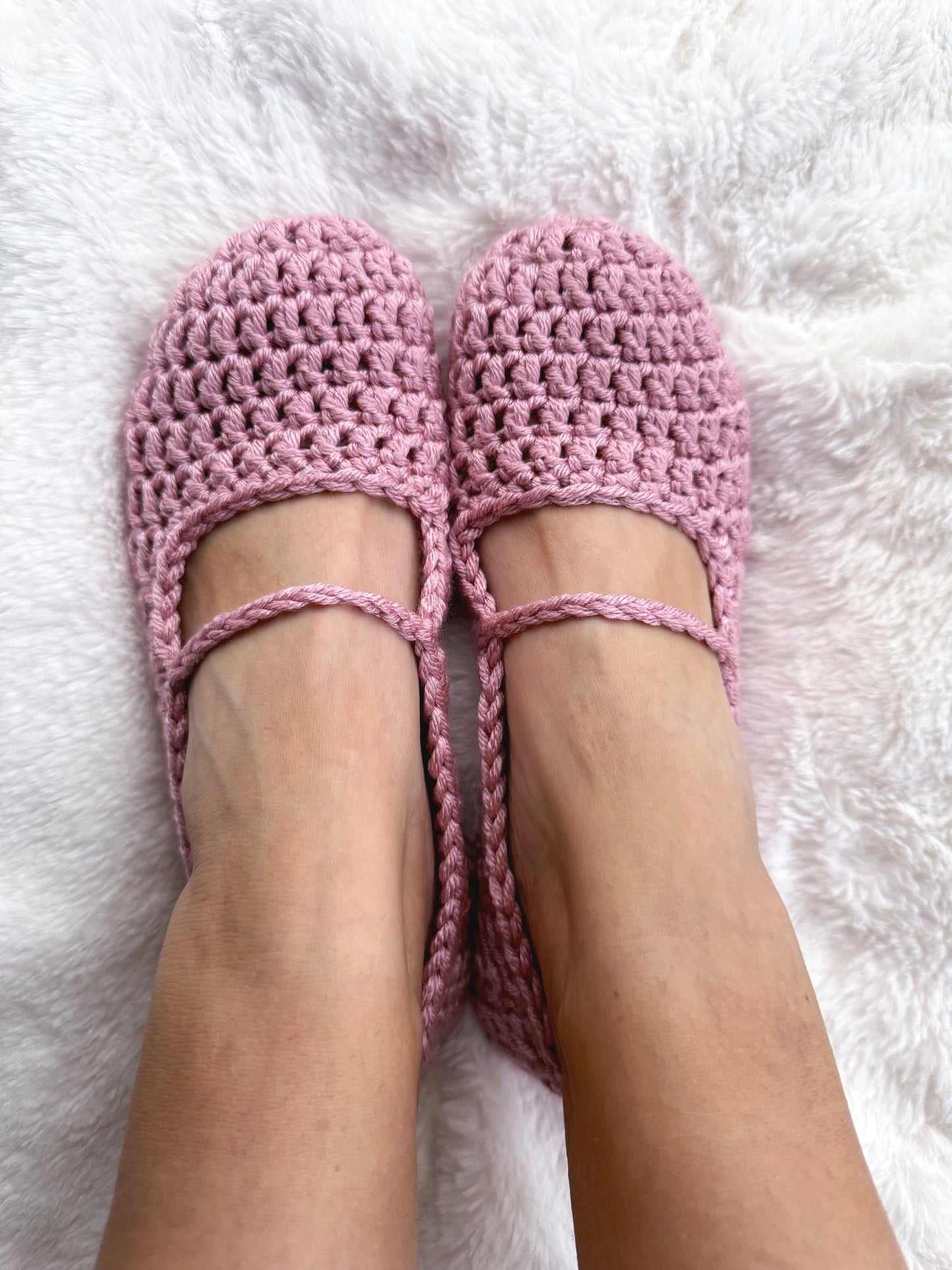 Bulky Crochet Ballet Slippers