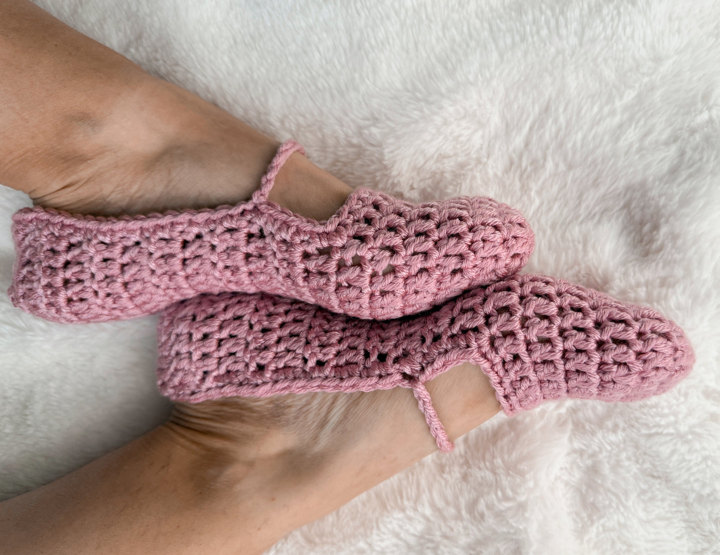 Bulky Crochet Ballet Slippers