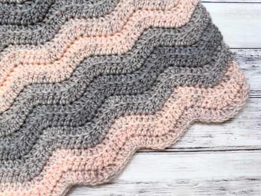 Crochet Ridged Chevron Blanket