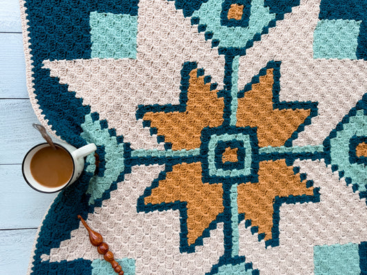 C2C Sawtooth Square Baby Blanket