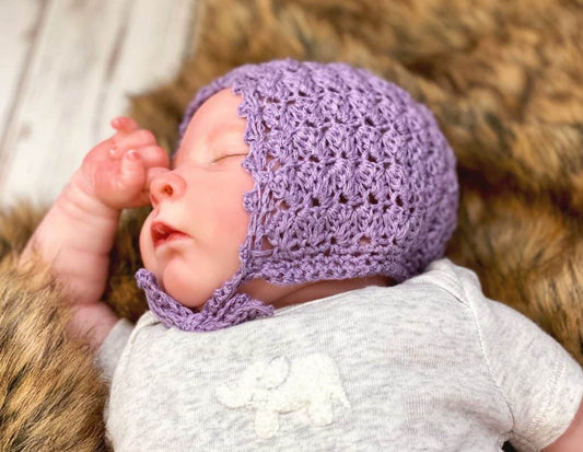 Simple Crochet Baby Bonnet