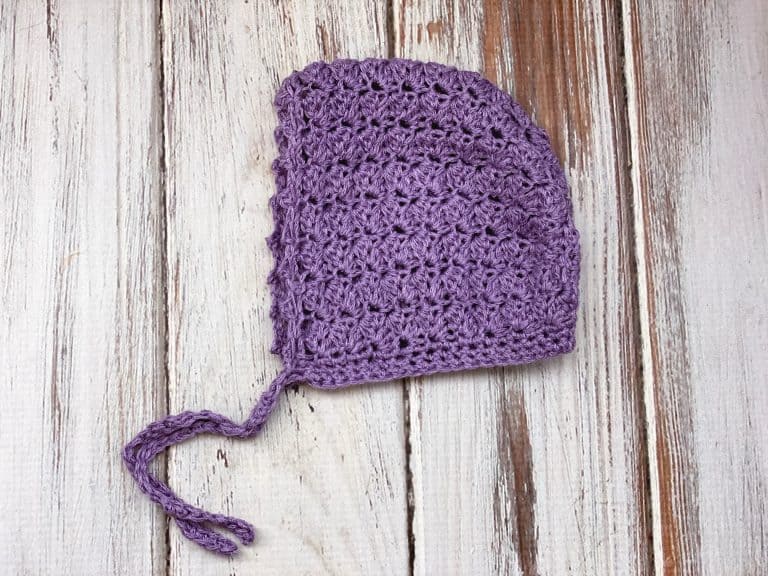 Simple Crochet Baby Bonnet