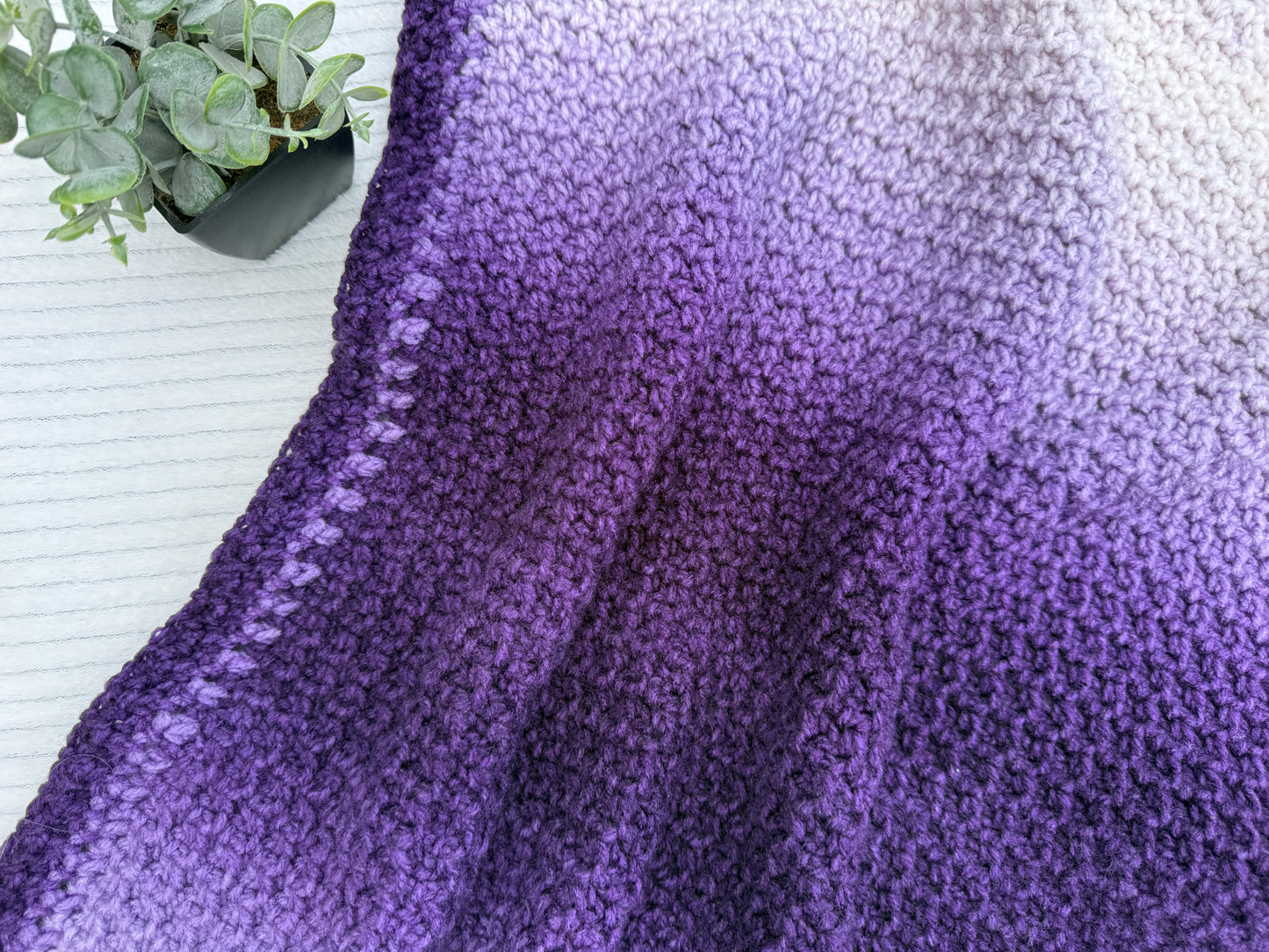 Simple Cluster Stitch Crochet Blanket